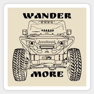 Wander off the beaten path Jeep Life off-road 4x4 muddy tires backroads Renegade Wrangler Magnet